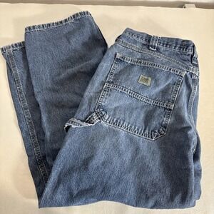 Lee Loose Fit Carpenter Jeans Mens 38x30" Blue Denim Pants Utility Workwear